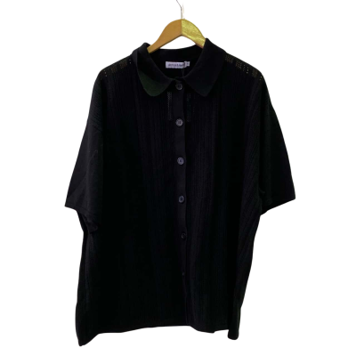 Atmos&Here Womens  Size 20 Short Sleeve Top Black  