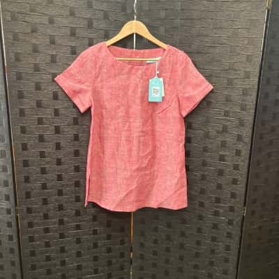 Blue Illusion Womens  Size XS Short Sleeve Top Red 