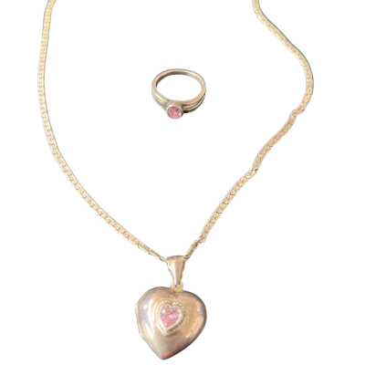  Womens Silver Chain & Silver Ring 