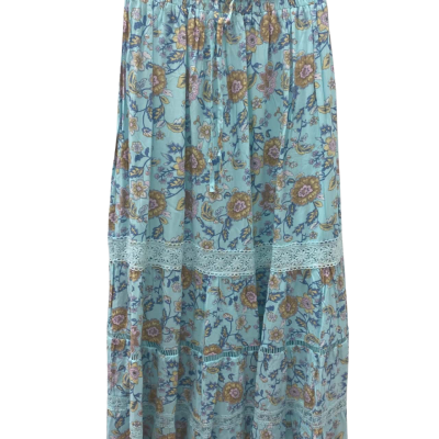 Noni B Womens  Size 8 Blue/aqua Floral skirt