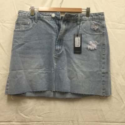 Country Denim Womens Size 16 Denim Skirt Blue 
