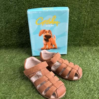 Grosby Duncan Tan Sandals Kids Size 8