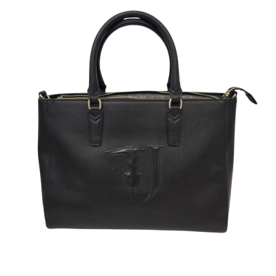  Womens Black  Trussardi Jeans Linea Ischia Tote handbag. 