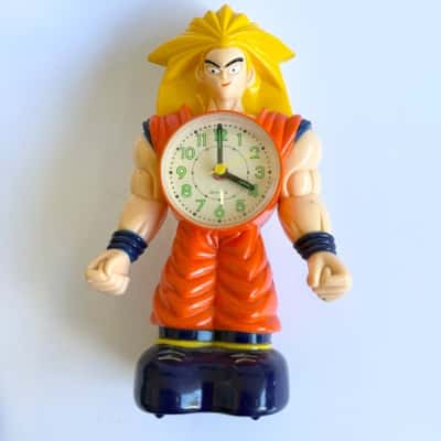 Vtg. Dragon Ball Z Super Saiyan 3 Goku Analog Alarm Clock -1990s -2000s