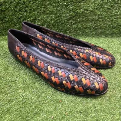 Sutonia Leather Woven Ballet Flats Size 8.5