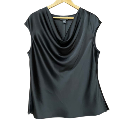 St. John Couture Womens Size 14 Black Short Sleeve Blouse 