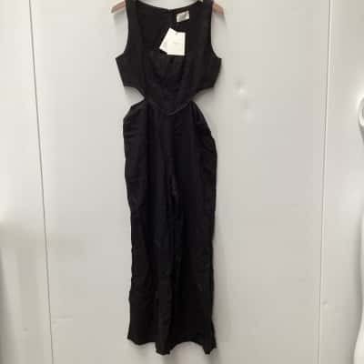 Dissh Womens  Size 14 Sleeveless Jumpsuit Black  