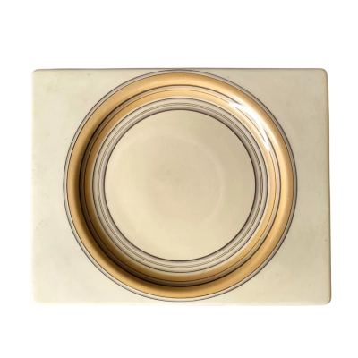 The Biarritz Royal Staffordshire Great Britain Bizarre square plate by Clarice Cliff. Reg 784849 