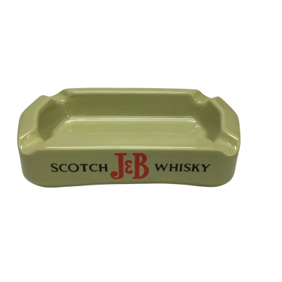 Vintage J&B Scotch Whisky Green Ceramic Ashtray Made By Wade England