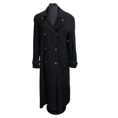 Jones New York Womens  Size 8 Trench Coat Black  