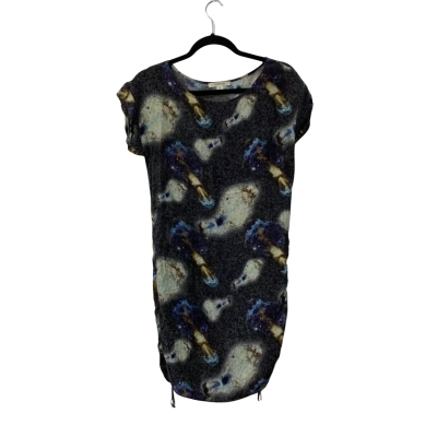 Country Road Womens Silk Cosmic Short Sleeve Mini Dress Size XXS Grey 