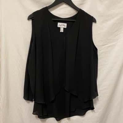 Joseph Ribkoff Womens  Size 16 Sleeveless Top Black  