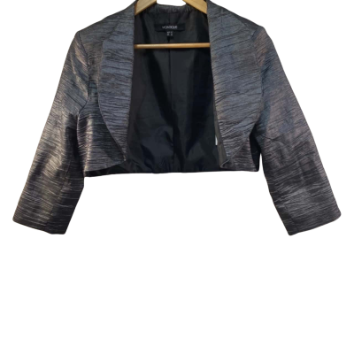 Montique Womens  Size 14 Cropped Jacket Black  / Grey 