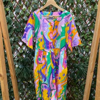 Gorman Womens  Size 12 Pleated Dress Multicoloured / Pattern 