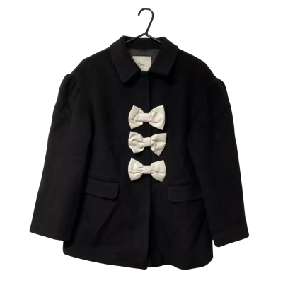 Rumia Womens Size 8 Wool Winter Jacket Black  