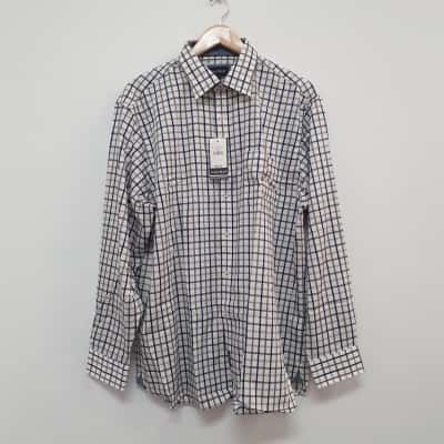 Gazman Men's Size XL White Checked Shirt - New With Tags