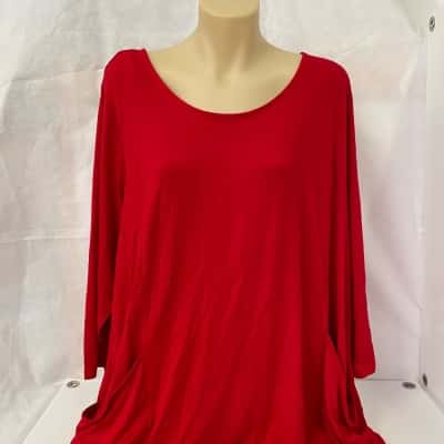 Autograph Womens Red Knit Top - Size 18 Brand New RRP $79.99