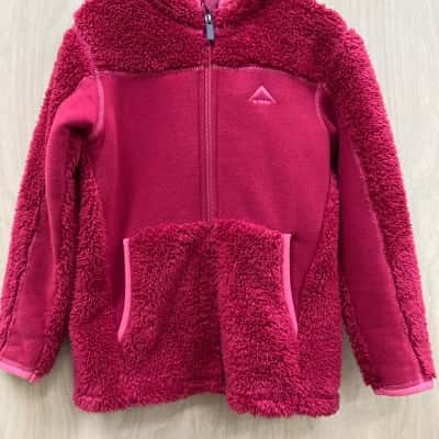  Kids  Size 7 Maroon zip up Winter Fleece (14)