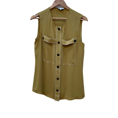 Veronika Maine Womens  Size 10 Sleeveless Top Mustard 