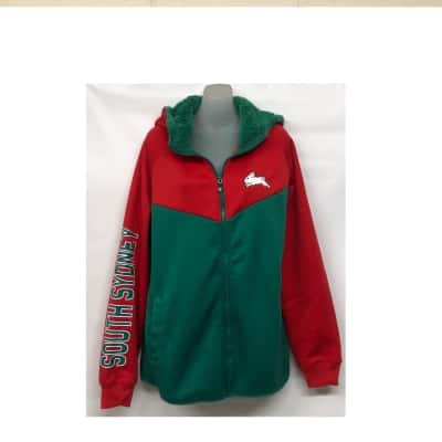 South Sydney Rabbitohs Mens  Size L Hoodie/Jacket Green / Red - NRL