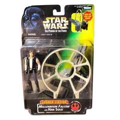 Star Wars - The Power of the Force. Gunner Station Millennium Falcon with Han Solo. Made by Kenner in 1997.