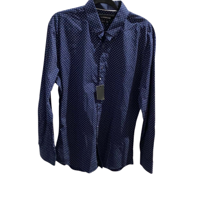 BNWT.  Connor. Mens  Size M Slim.  Long Sleeve Shirt Navy Blue Pattern. RRP $59.99. 