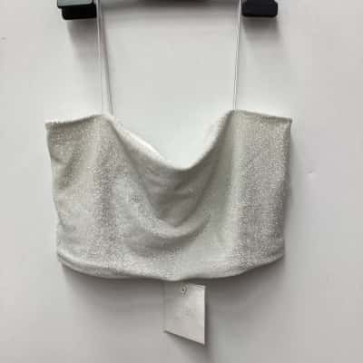 Meshki Womens  Size L Bralette Silver 