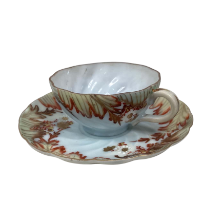 Japanese egg shell porcelain cup and saucer