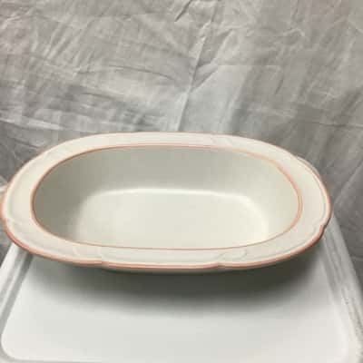 Countryware genuine stoneware peachwood Oval serving bowl