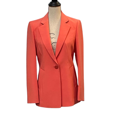 Crocodile Green Ladies Womens Size S Suit Jacket Coral