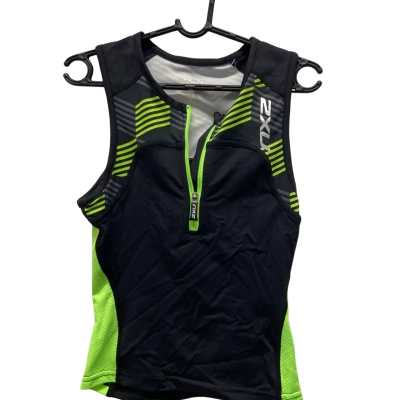 2XU Active Youth Tri Singlet Kids  Size S Black  / Yellow 