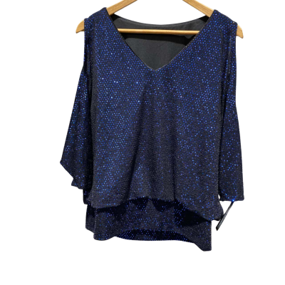 "Roman" Womens  Size 14 Black & Sequined Batwing Top