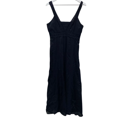 Country Road Womens  Size 12 Maxi Dress Black  - 100% Cotton