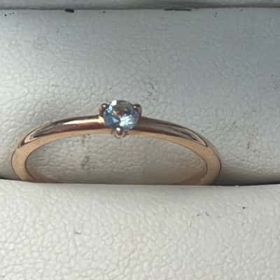 Pandora Ring Rose Gold/light green ale met size 54