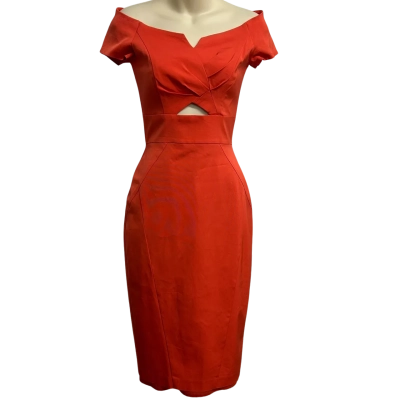 Cue Size 6 Orange Dress