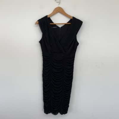 Liz Jordan Black Bodycon Sleeveless Mini Dress  Size 12 