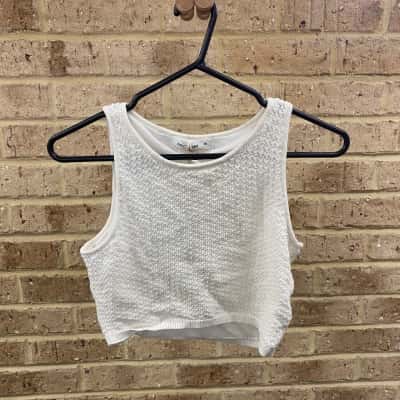 Perfect Stranger Womens white high neck knit top Size 10 