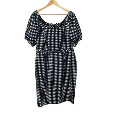 BNWT City Chic Womens  Size 16 / S Cocktail Dress Black  / Checked / White 
