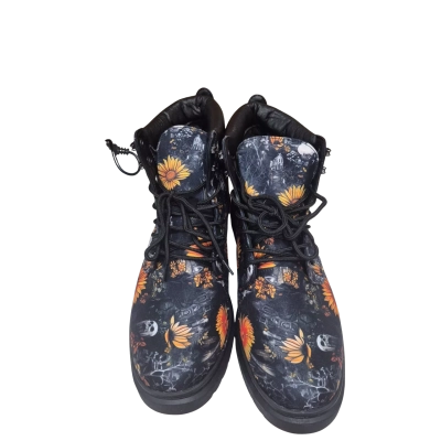  Womens  Size 12 Boots Black  / Floral / Multicoloured 