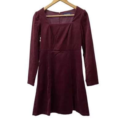 Princess Highway Burgundy Long Sleeve Mini Dress Size 6