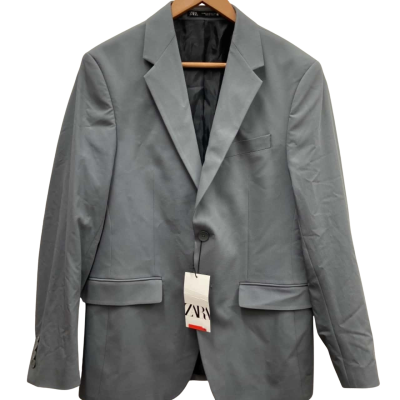  Zara Men’s Size 38 Suit Jacket Grey RRP $189.00