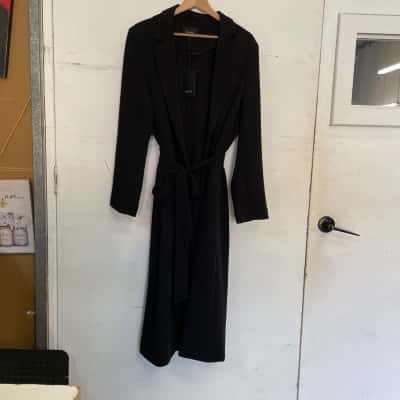 Decjuba Womens  Size 14 Trenchcoat Black  