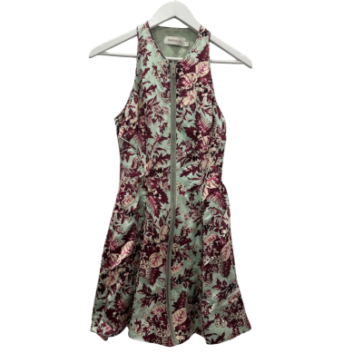 Zimmermann Womens  Size 0 Cocktail Dress Floral / Pink  / Teal 