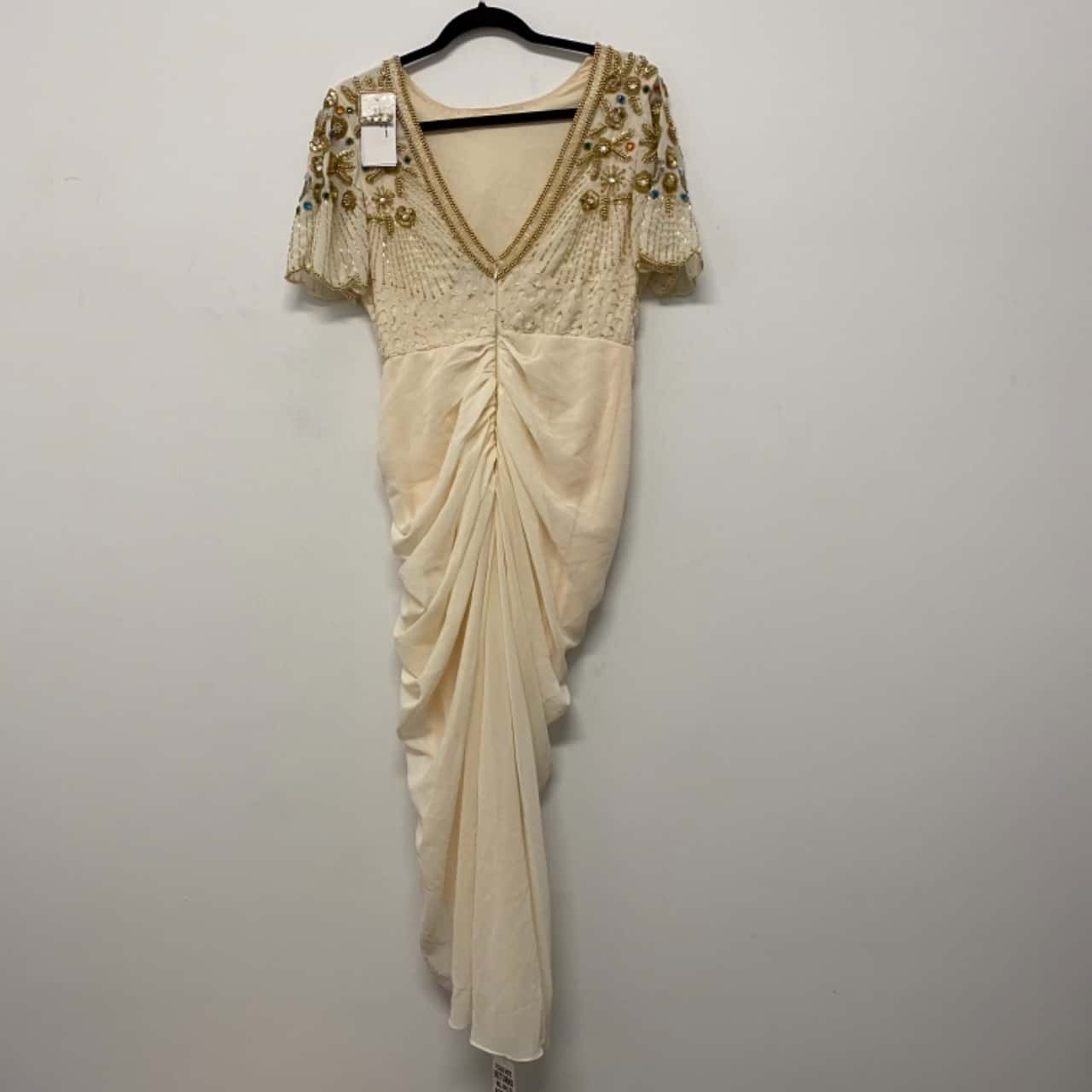 BNWT Virgos Lounge Womens Denise Dress Size 12 Party Dress Cream / Gold (s) BNWT Virgos Lounge Womens Denise Dress Size 12 Party Dress Cream / Gold (s)