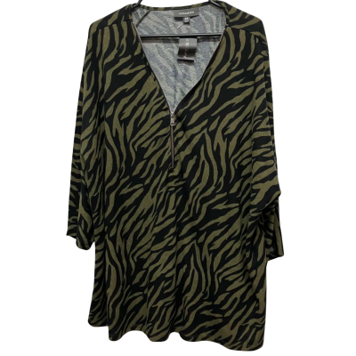 Autograph Women's  Size 24 ,3/4 Sleeve Top Animal print 