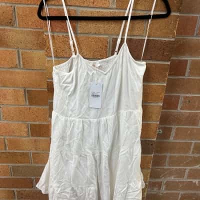  Womens Billy J Chara Size 10 Mini Dress White 