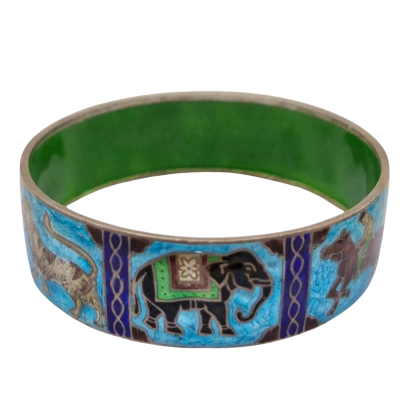 Vintage Indian Enameled Bangle