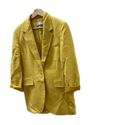 Zara Womens Jacket Size S Yellow Blazer