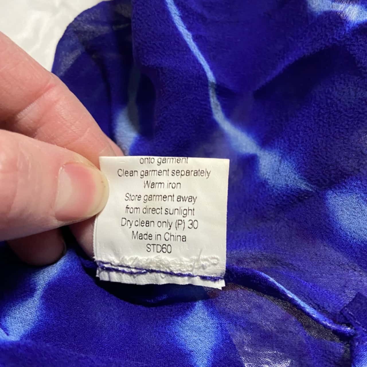 Willow tie Dye Silk dress with slip Womens Size 6 Blue