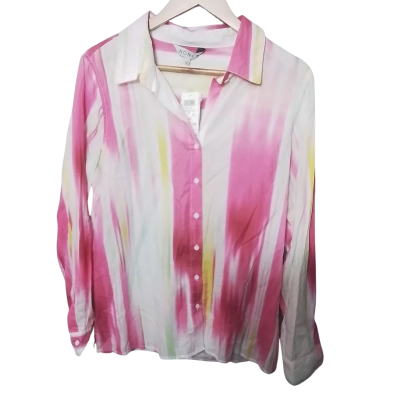 Noni B Womens  Size 12 Long Sleeve Shirt Multicoloured 